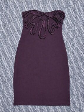 Kardashian Kollection Strapless Plum Dress